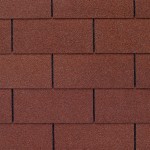 Close up photo of GAF's Royal Sovereign Russet Red shingle swatch